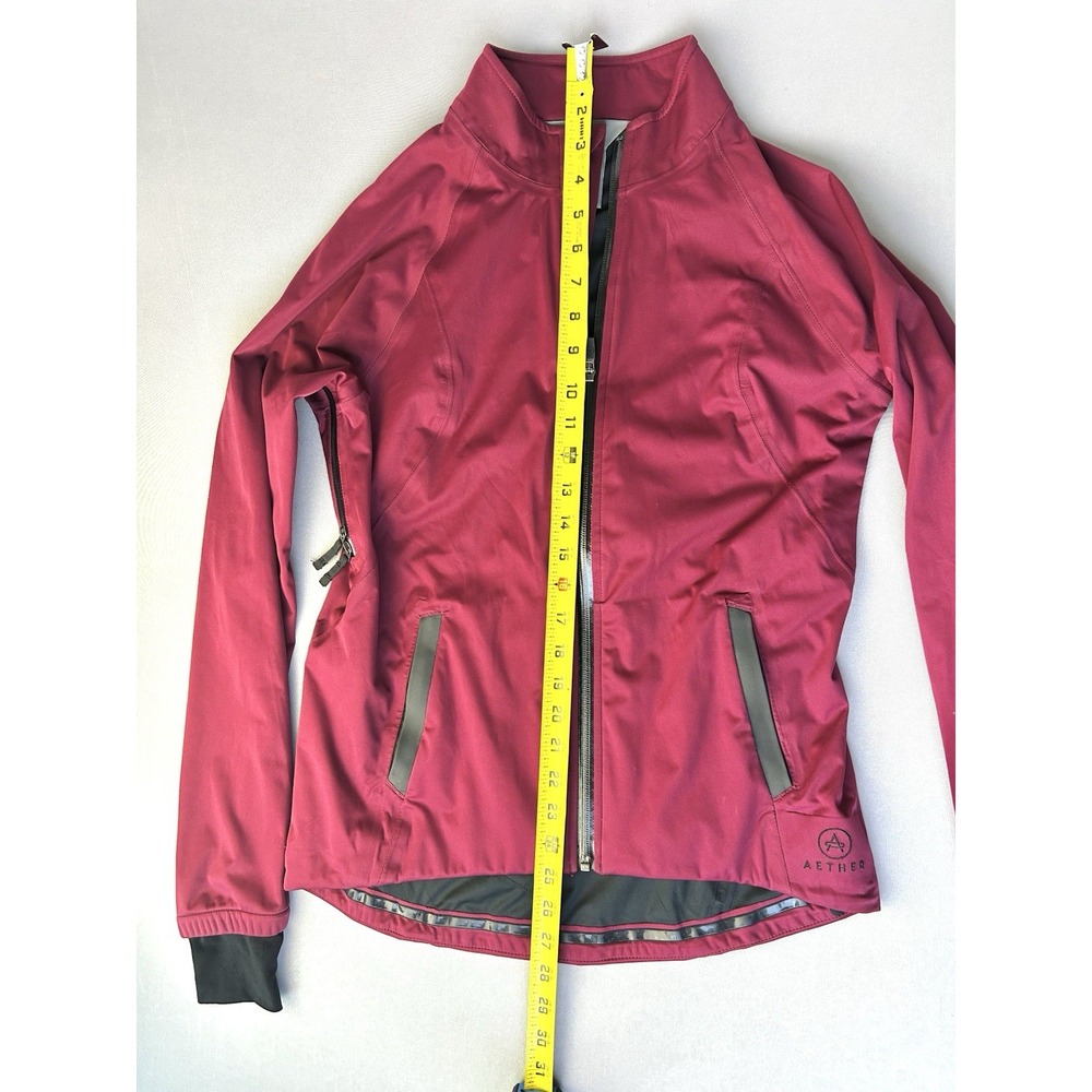 Aether Women's Size 2 Union Cycling Jacket Wine Red Full Zip - Picture 14 of 16